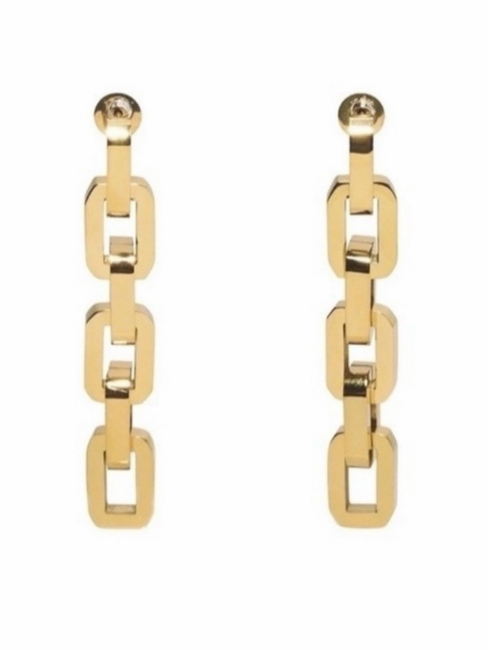 Eddie Borgo Supra Link Gold Chain Drop Earrings x Rachel Zoe CURATEUR